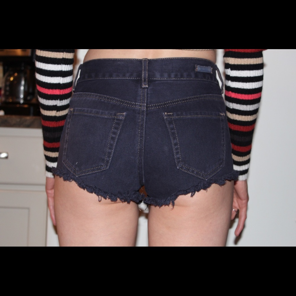 brandy melville navy denim shorts
